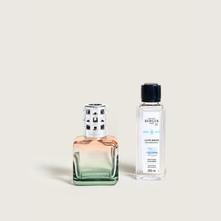 Lampe Berger Glaçon Peach Green Fragrance Lamp Gift Set with Ocean Breeze