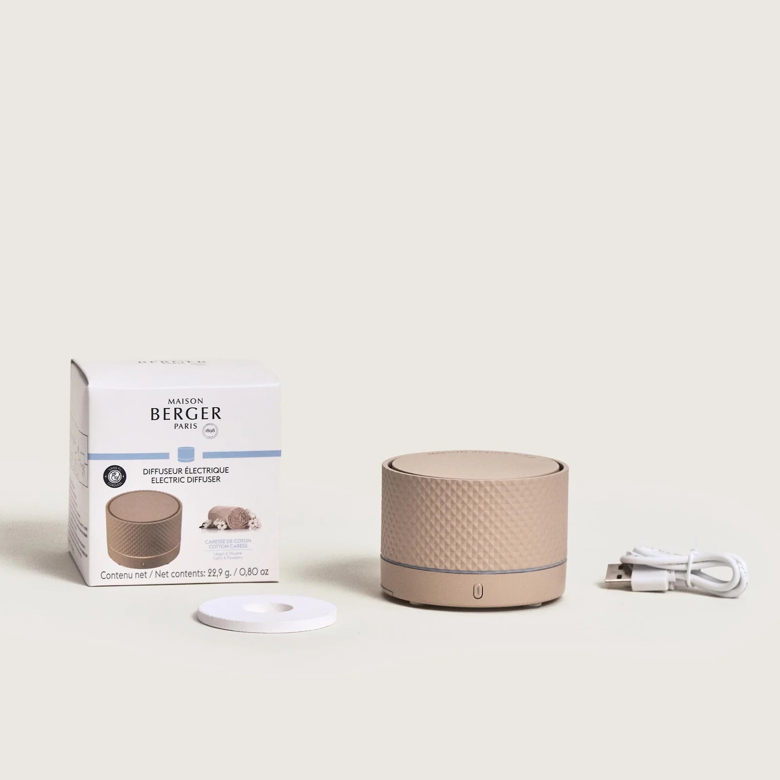 Nomad Electric Diffuser Sand Cotton Caress - Maison Berger