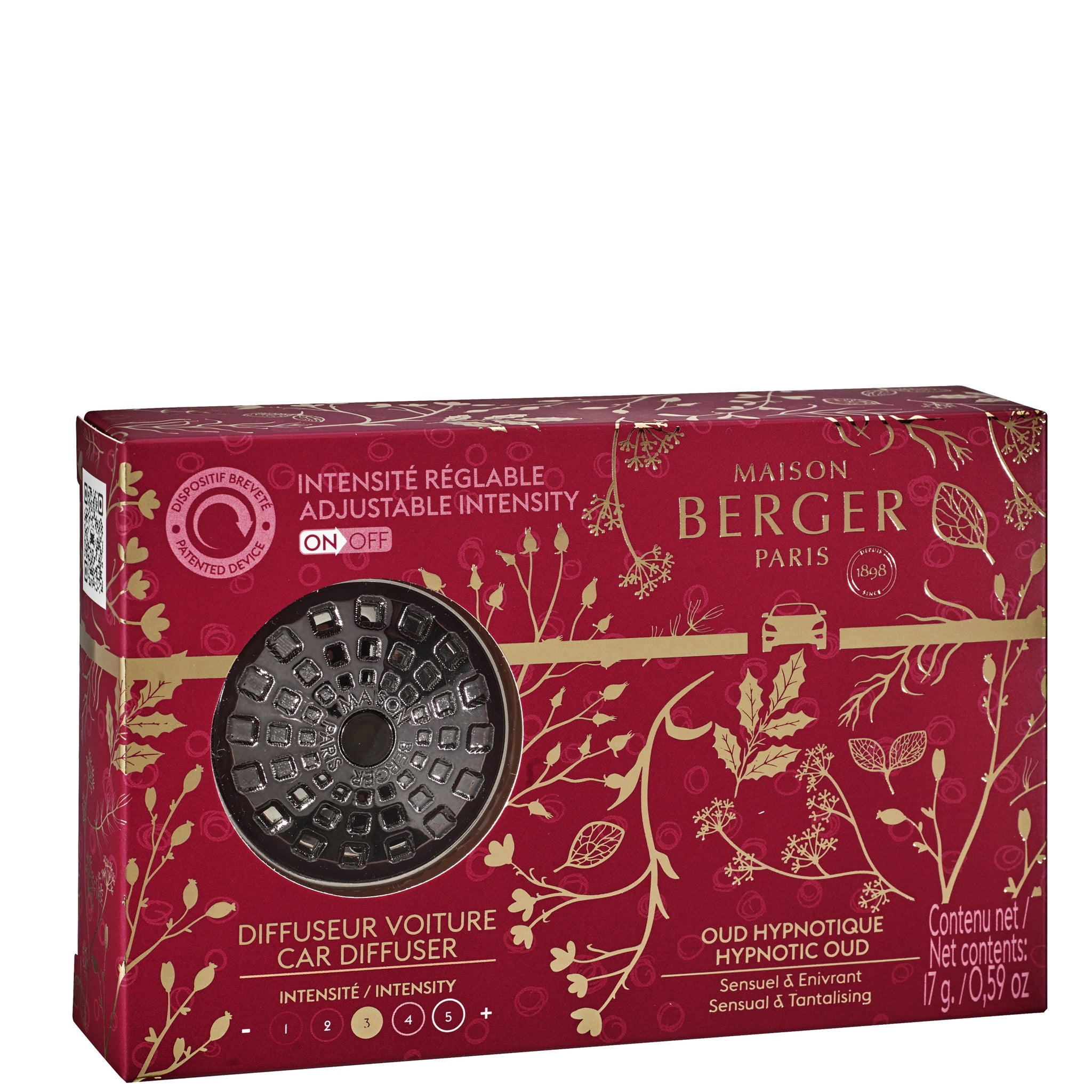 Maison Berger Celebration Hypnotic Oud Car Diffuser Kit