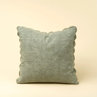 Scalloped Edge Pillow 20x20 - Sage Green