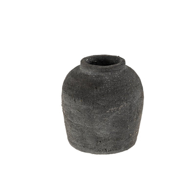 Volos Terracotta Vase Black - Small
