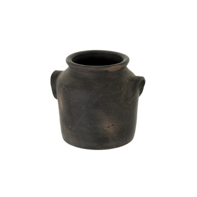 Milos Burnt Terracotta Urn - Small