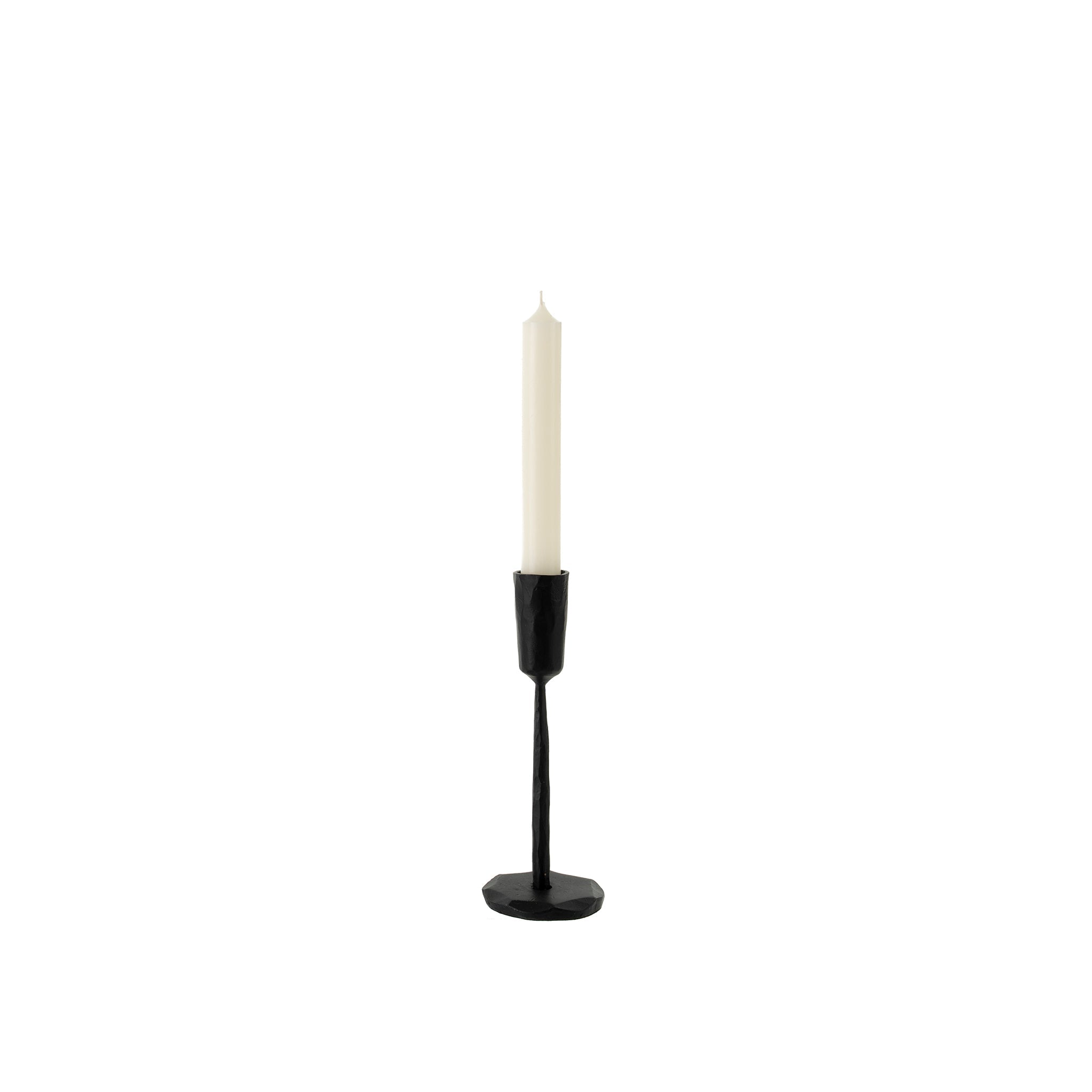 Luna Forged Candlestick Black - Small