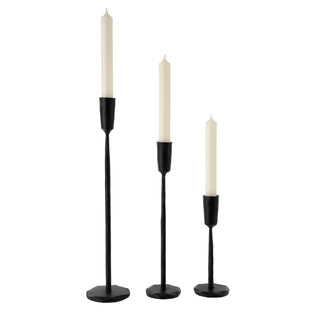 Luna Forged Candlestick Black - Large