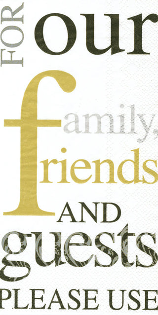 Ihr Please Use Gold Guest Napkins