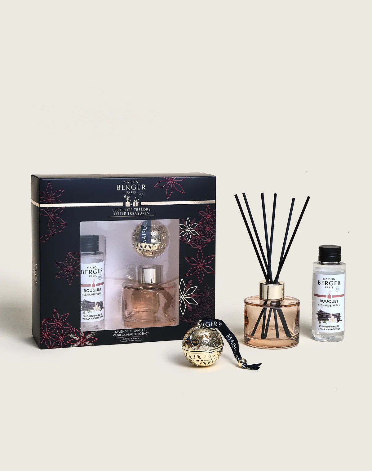Maison Berger Pomelis Mini Reed Diffuser & Scented Ceramic Gift Set with Vanilla Magnificence