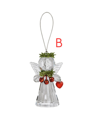Teeny Mistletoe Angel Ornaments