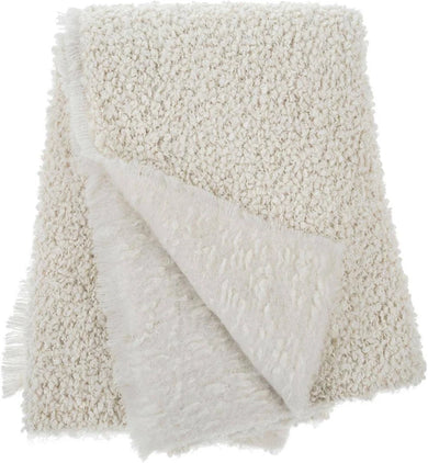 Boucle White Throw