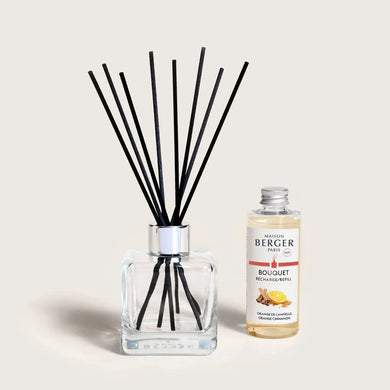 Cube Reed Diffuser - Orange Cinnamon - Maison Berger