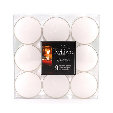 Twilight Wax Unscented Tealight Candles - 9 Pack - White
