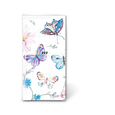 Designer Hankies Butterflies Pocket Tissues