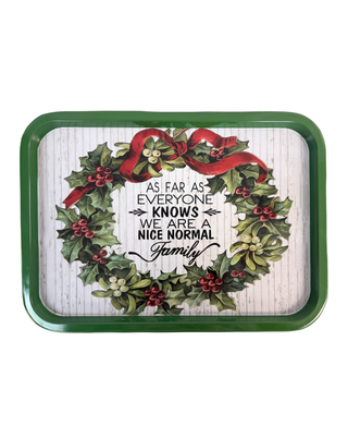 Vintage Style Metal Christmas Trays
