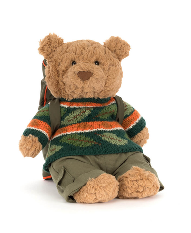 JellyCat Bartholomew Bear Hiking Outfit