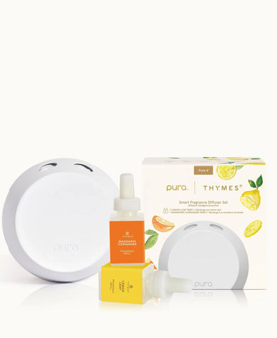 Thymes Mandarin Coriander & Lemon Leaf Pura V4 Diffuser Kit