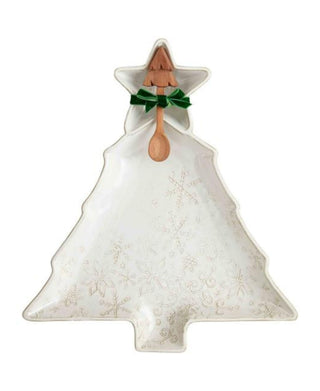 White Christmas Tree Chip & Dip Set
