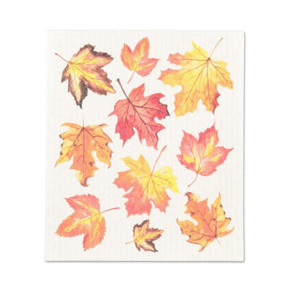 Fall Maple Leaves Swedish Dishcloth