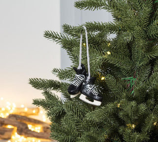Pair Of Black Hockey Skates Ornament