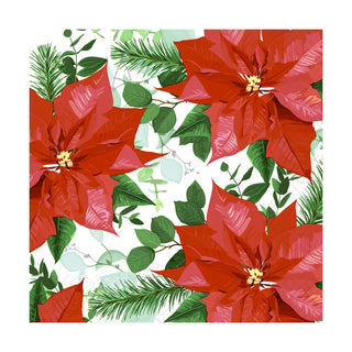 Floral Christmas Luncheon Napkin