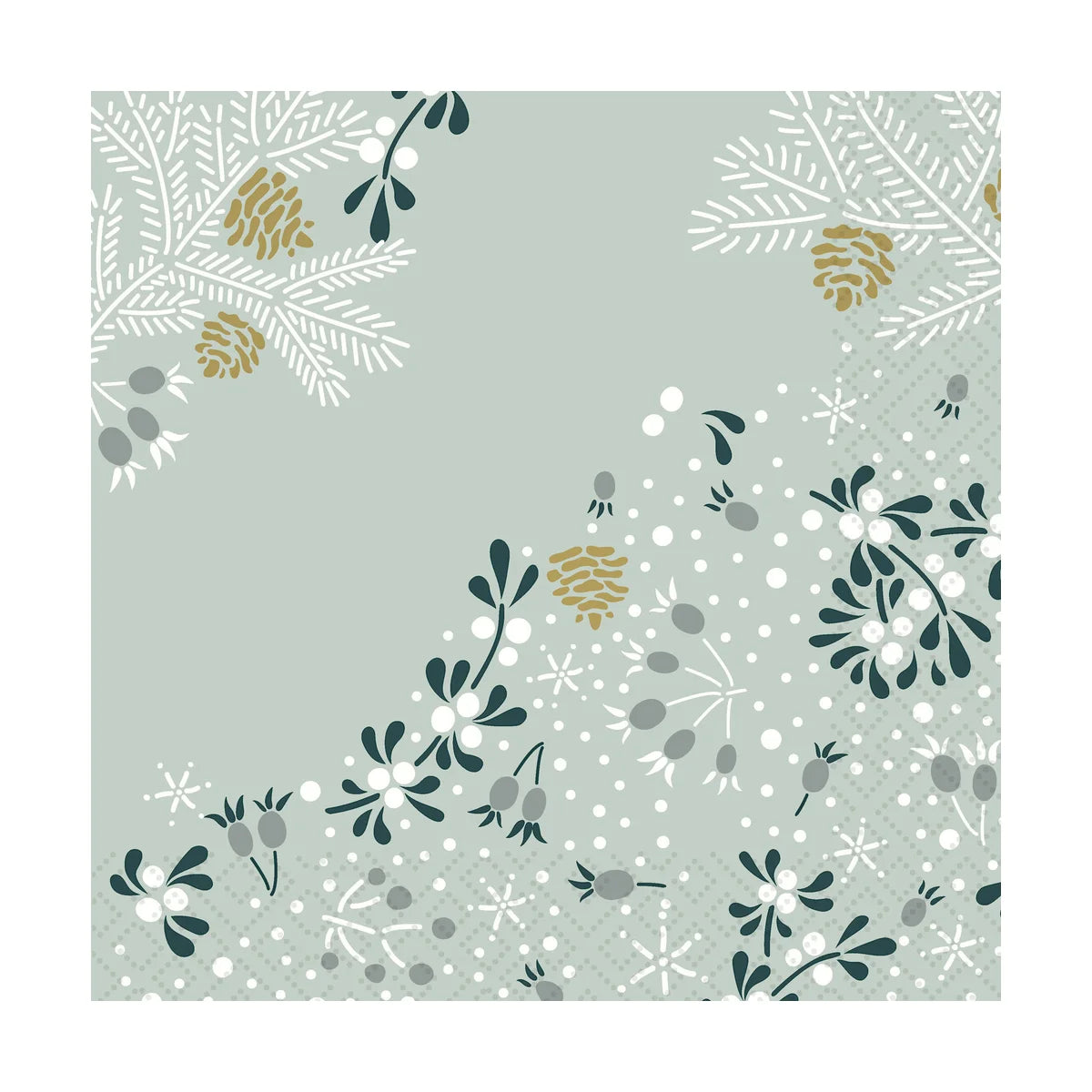 Frosty Florals Luncheon Napkin