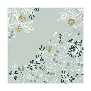 Frosty Florals Cocktail Napkins