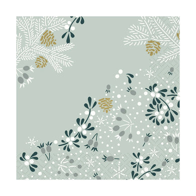 Frosty Florals Cocktail Napkins