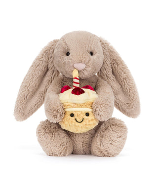 Jellycat Bashful Beige Bunny 'Birthday'