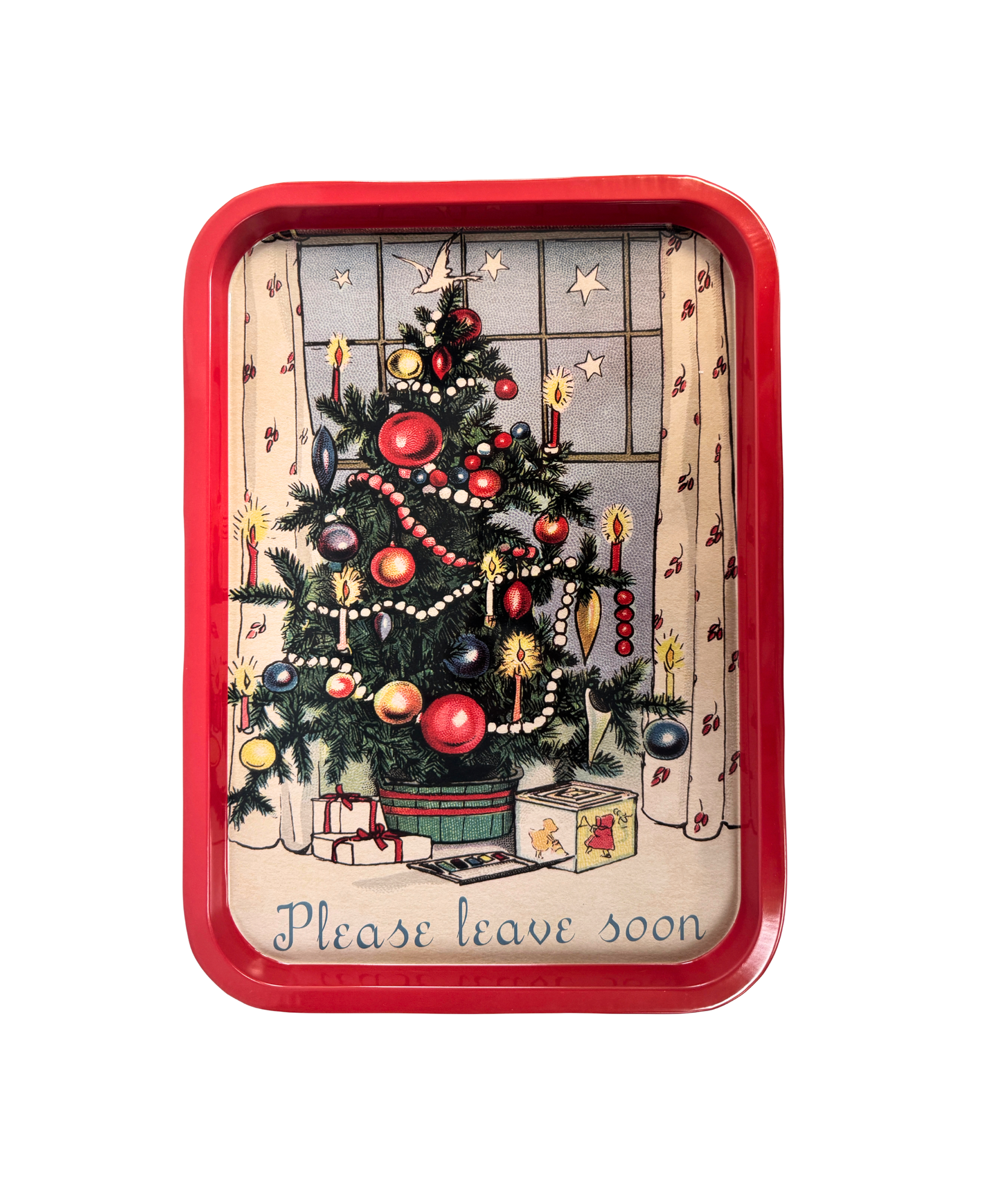 Vintage Style Metal Christmas Trays
