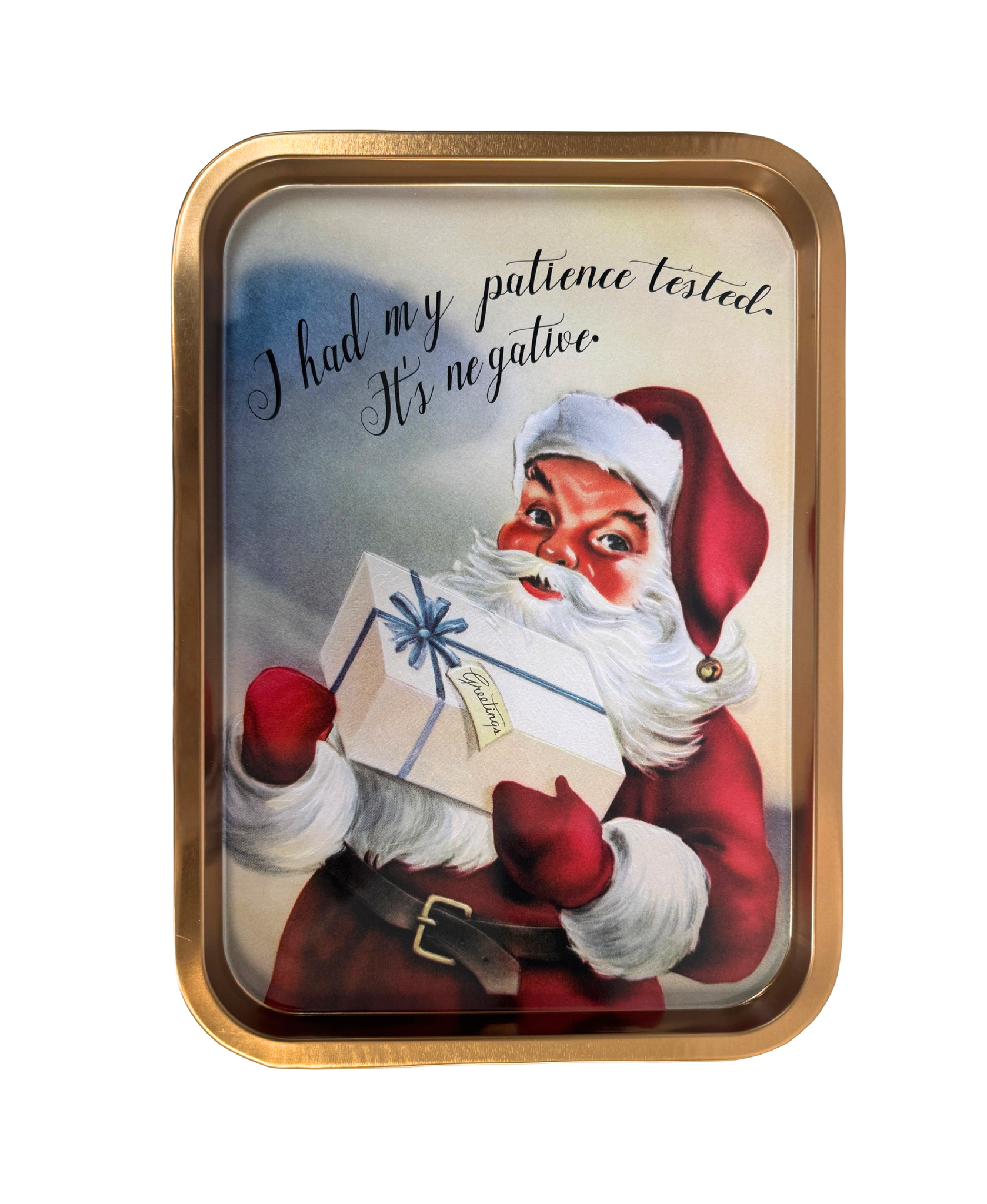 Vintage Style Metal Christmas Trays