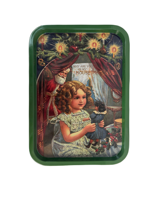 Vintage Style Metal Christmas Trays