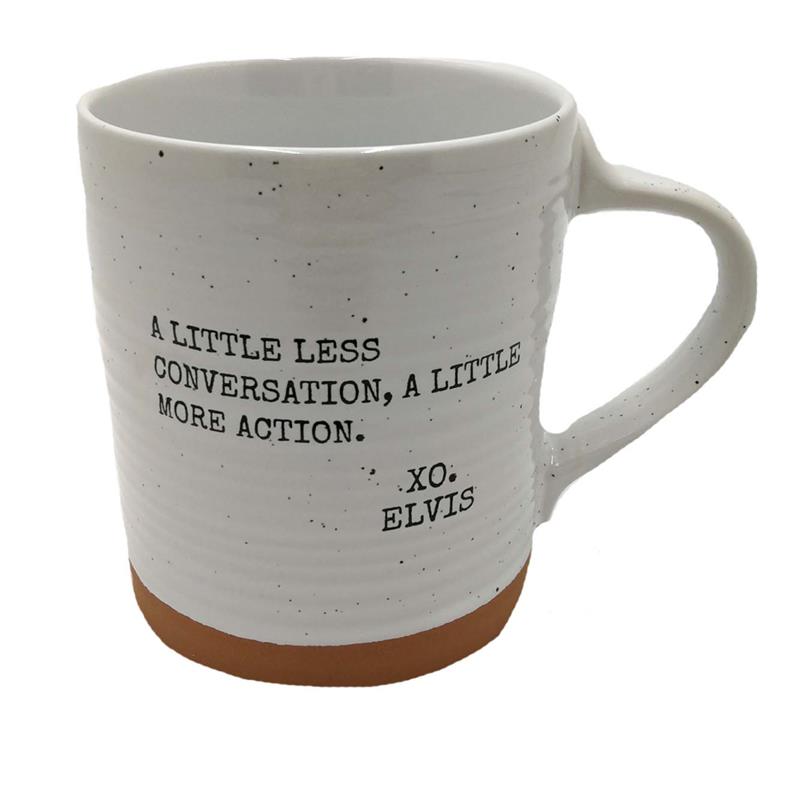 A Little Less Conversation, A Little More Action XO Elvis Quote Mug