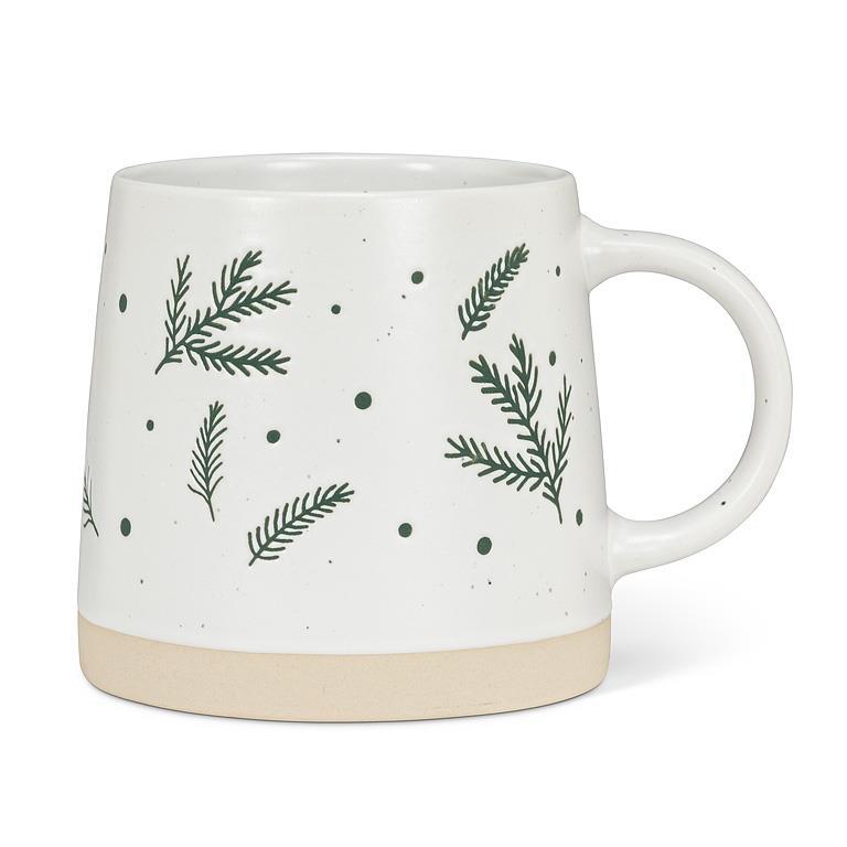 Wide Based Mug With Pine Branches