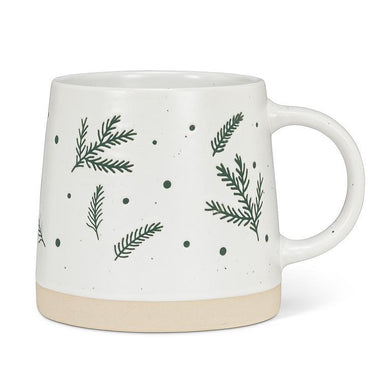 Wide Based Mug With Pine Branches