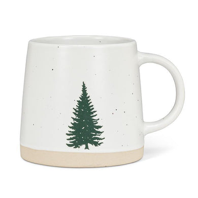 Wide Based Mug With Tree Branches