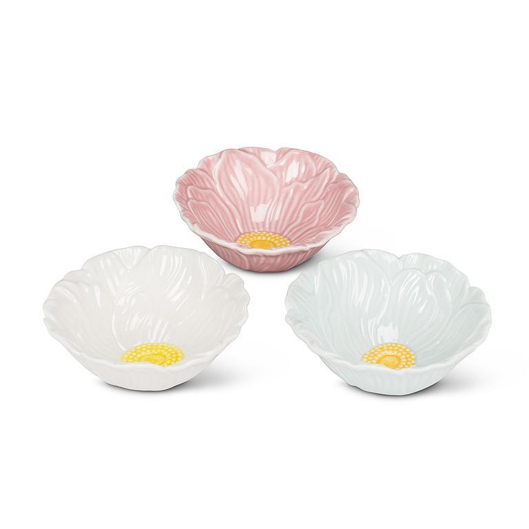 Small Flower Dish - White