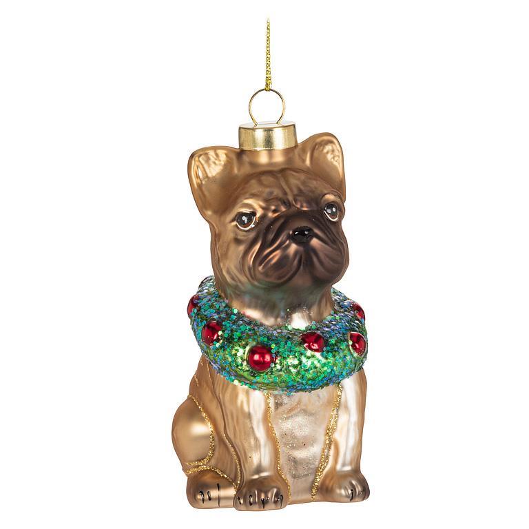 Sitting Bulldog Ornament