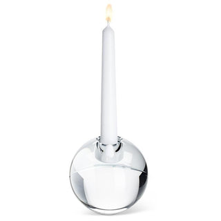 Small Ball Taper Candle Holder - Clear
