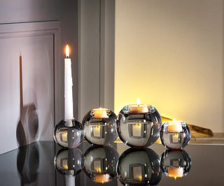 Small Ball Taper Candle Holder - Clear