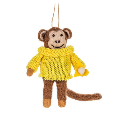 Monkey with Banana Ornament
