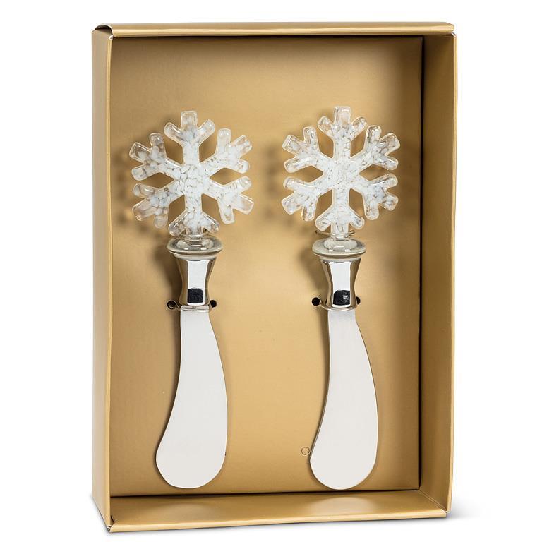 Snowflake Topped Spreaders 2/Set