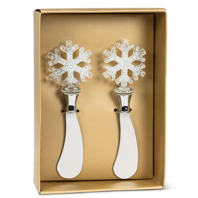 Snowflake Topped Spreaders 2/Set