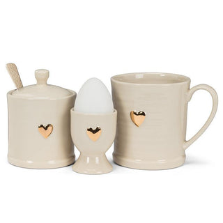 Rimmed Mug With Gold Heart