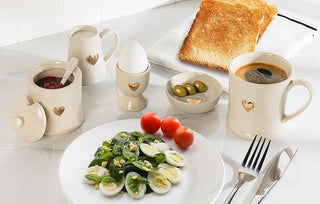 Rimmed Mug With Gold Heart
