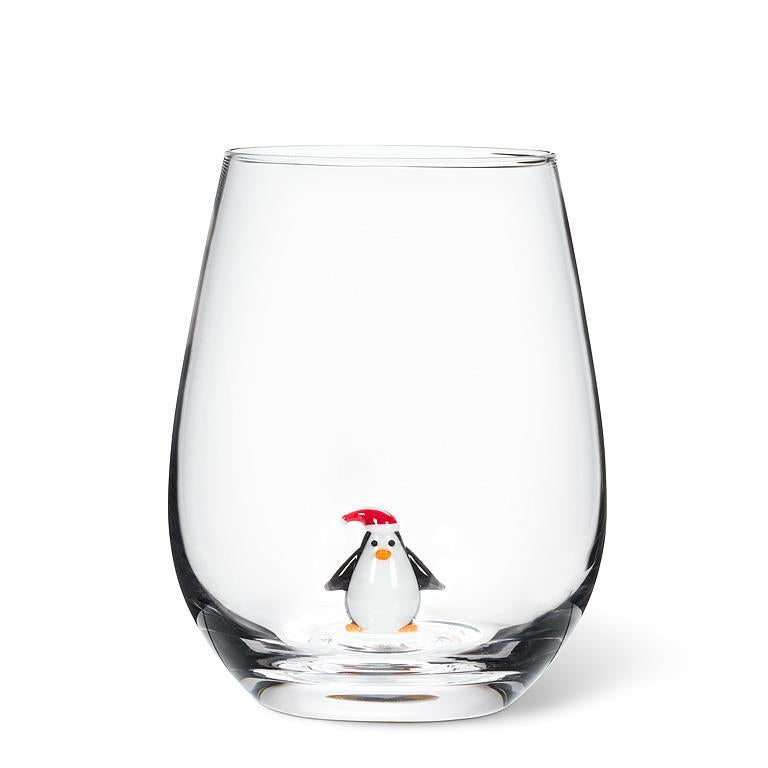 Penguin Icon Stemless Wine Glass
