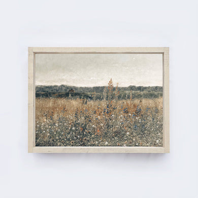 Vintage Wildflowers Print Framed Wall Art
