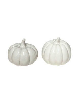White Ceramic Pumpkins