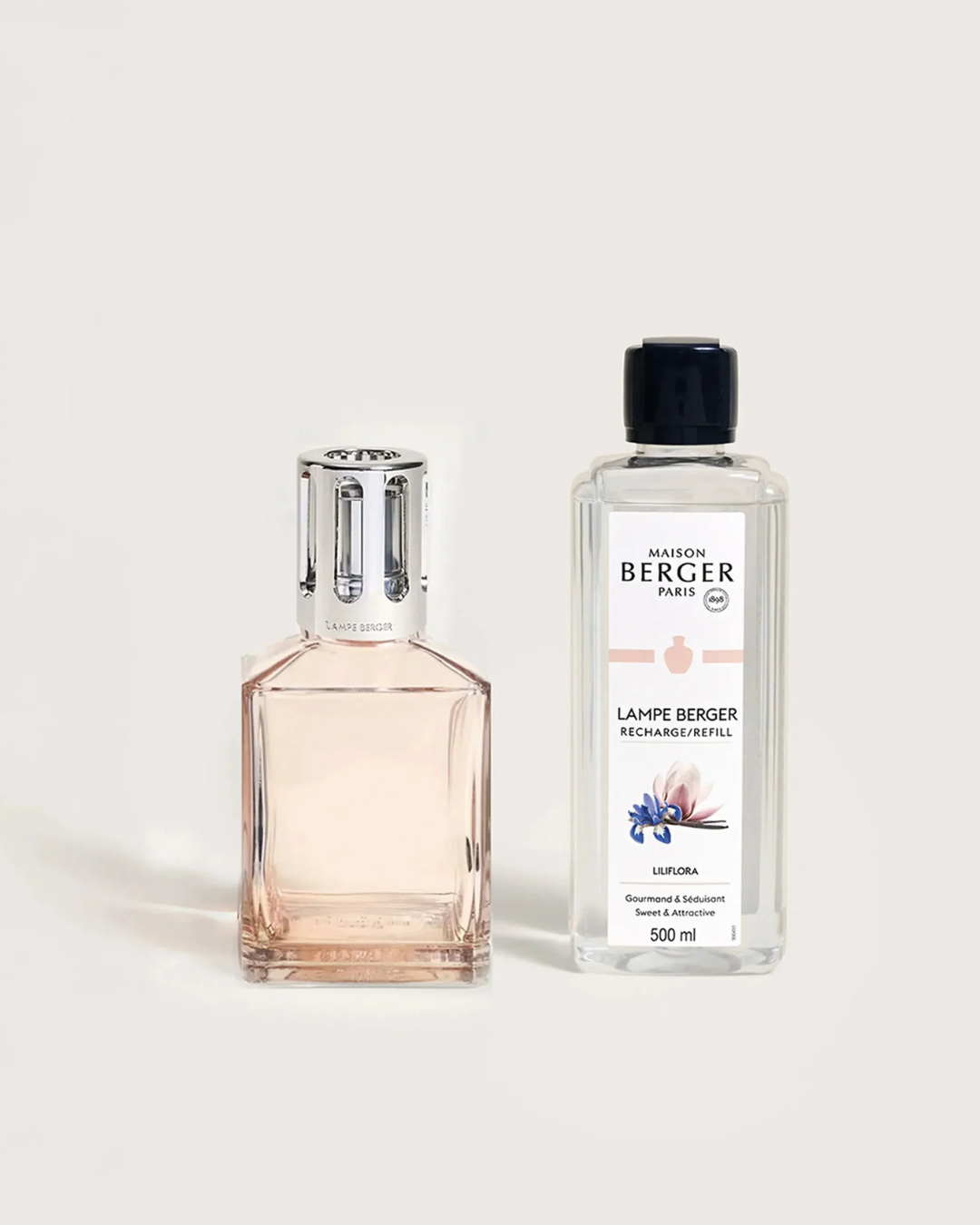 Maison Berger Limited Edition Gift Set: Blush Beige Caree Lamp and Liliflora