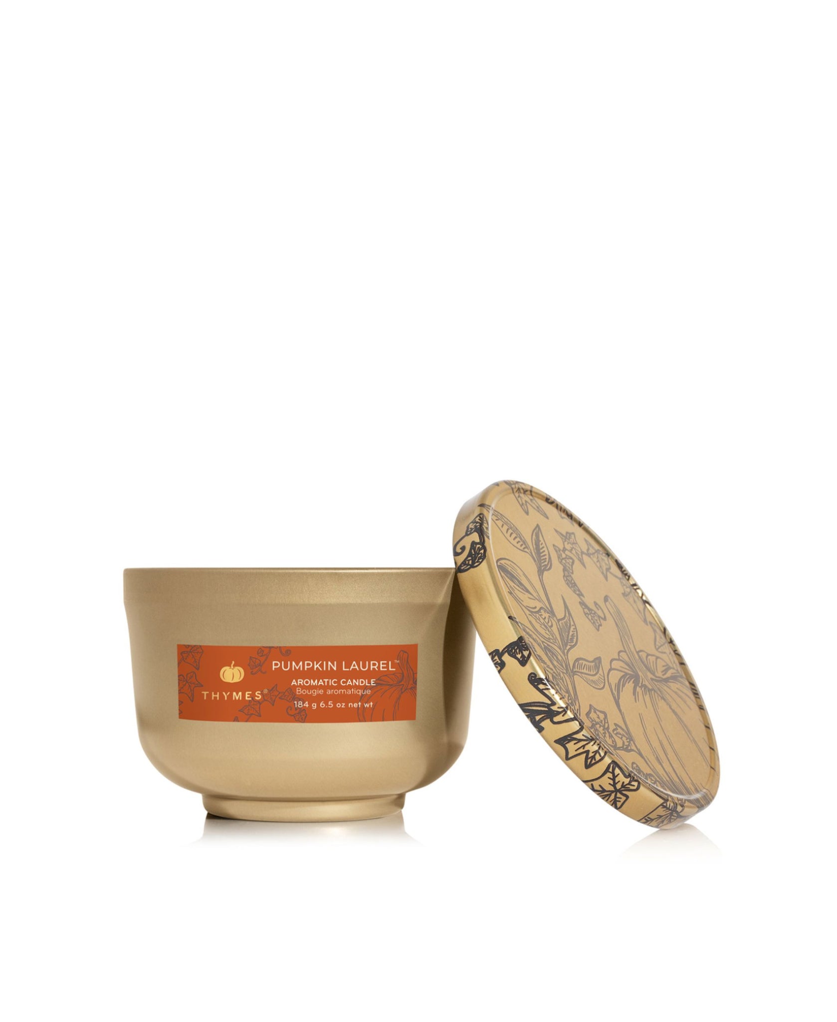 Thymes Pumpkin Laurel Tin Candle