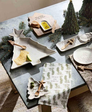 White Christmas Tree Chip & Dip Set