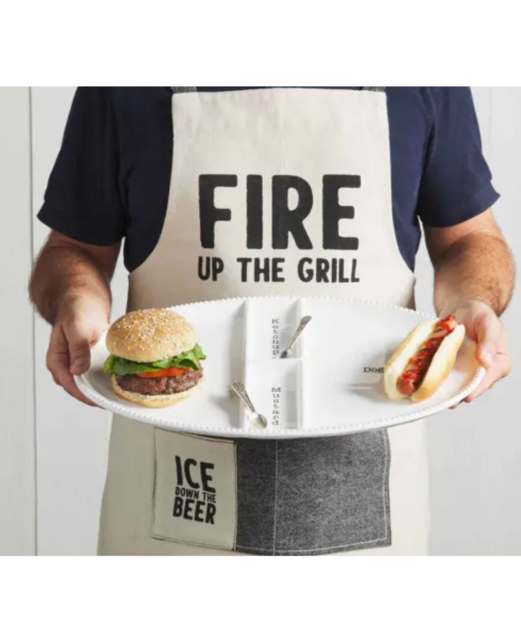 Burger And Hot Dogs Platter Set