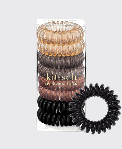 Kitsch Spiral Hair Ties Brunette